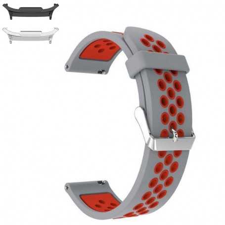 Curea din silicon compatibila cu Samsung Galaxy Watch9 44mm/40mm, Samsung Galaxy Watch 8 44mm/40mm, Gray Ruby