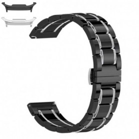 Curea ceramica, compatibila cu Samsung Galaxy Watch9 44mm/40mm, Samsung Galaxy Watch 8 44mm/40mm, Black Silver