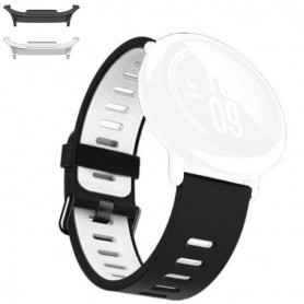 Curea din silicon compatibila cu Samsung Galaxy Watch9 44mm/40mm, Samsung Galaxy Watch 8 44mm/40mm, Black Frost