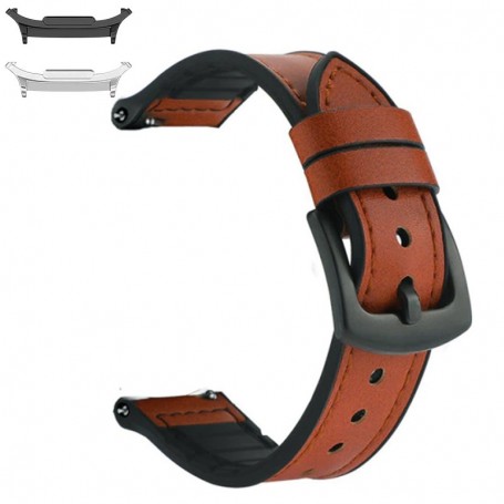 Curea piele, compatibila cu Samsung Galaxy Watch9 44mm/40mm, Samsung Galaxy Watch 8 44mm/40mm, Caramel Brown