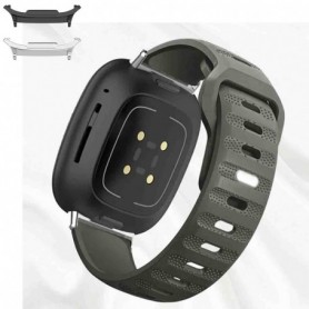 Curea din silicon compatibila cu Samsung Galaxy Watch9 44mm/40mm, Samsung Galaxy Watch 8 44mm/40mm, Chrome Gray