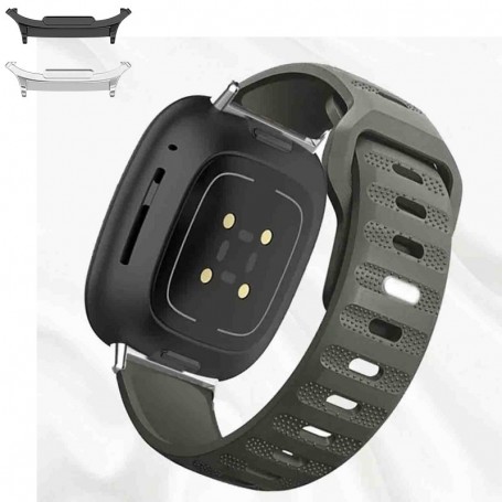 Curea din silicon compatibila cu Samsung Galaxy Watch9 44mm/40mm, Samsung Galaxy Watch 8 44mm/40mm, Chrome Gray