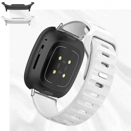Curea din silicon compatibila cu Samsung Galaxy Watch9 44mm/40mm, Samsung Galaxy Watch 8 44mm/40mm, Linen White