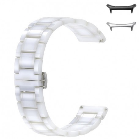 Curea ceramica, compatibila Samsung Galaxy Watch Ultra1 si Samsung Galaxy Watch Ultra2, Alb