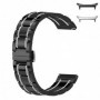 Curea ceramica, compatibila Samsung Galaxy Watch Ultra1 si Samsung Galaxy Watch Ultra2, Negru/Argintiu