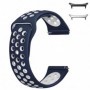 Curea silicon compatibila Samsung Galaxy Watch Ultra1 si Samsung Galaxy Watch Ultra2, Albastru-Alb