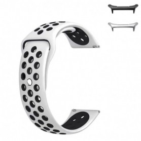 Curea silicon compatibila Samsung Galaxy Watch Ultra1 si Samsung Galaxy Watch Ultra2, Alb/Negru