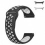Curea silicon compatibila Samsung Galaxy Watch Ultra1 si Samsung Galaxy Watch Ultra2, Negru/Alb