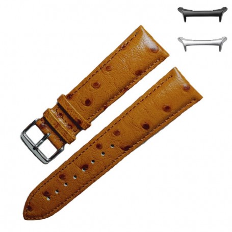 Curea din piele, compatibila cu Samsung Galaxy Watch Ultra1 si Samsung Galaxy Watch Ultra2, Mustard Spots