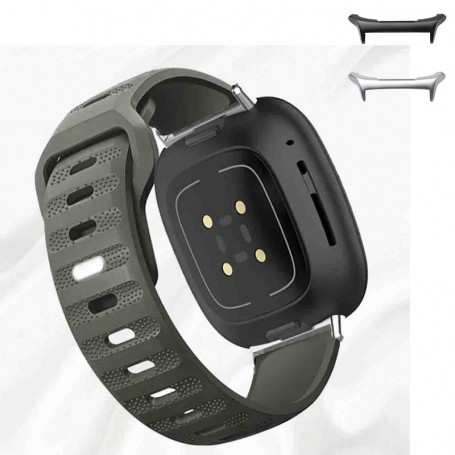 Curea din silicon compatibila cu Samsung Galaxy Watch Ultra1 si Samsung Galaxy Watch Ultra2, Chrome Gray
